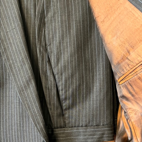 Ben Sherman Black Wool Suit Jacket Windowpane Design - Picture 9 of 16